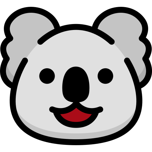 Icône d'un koala souriant